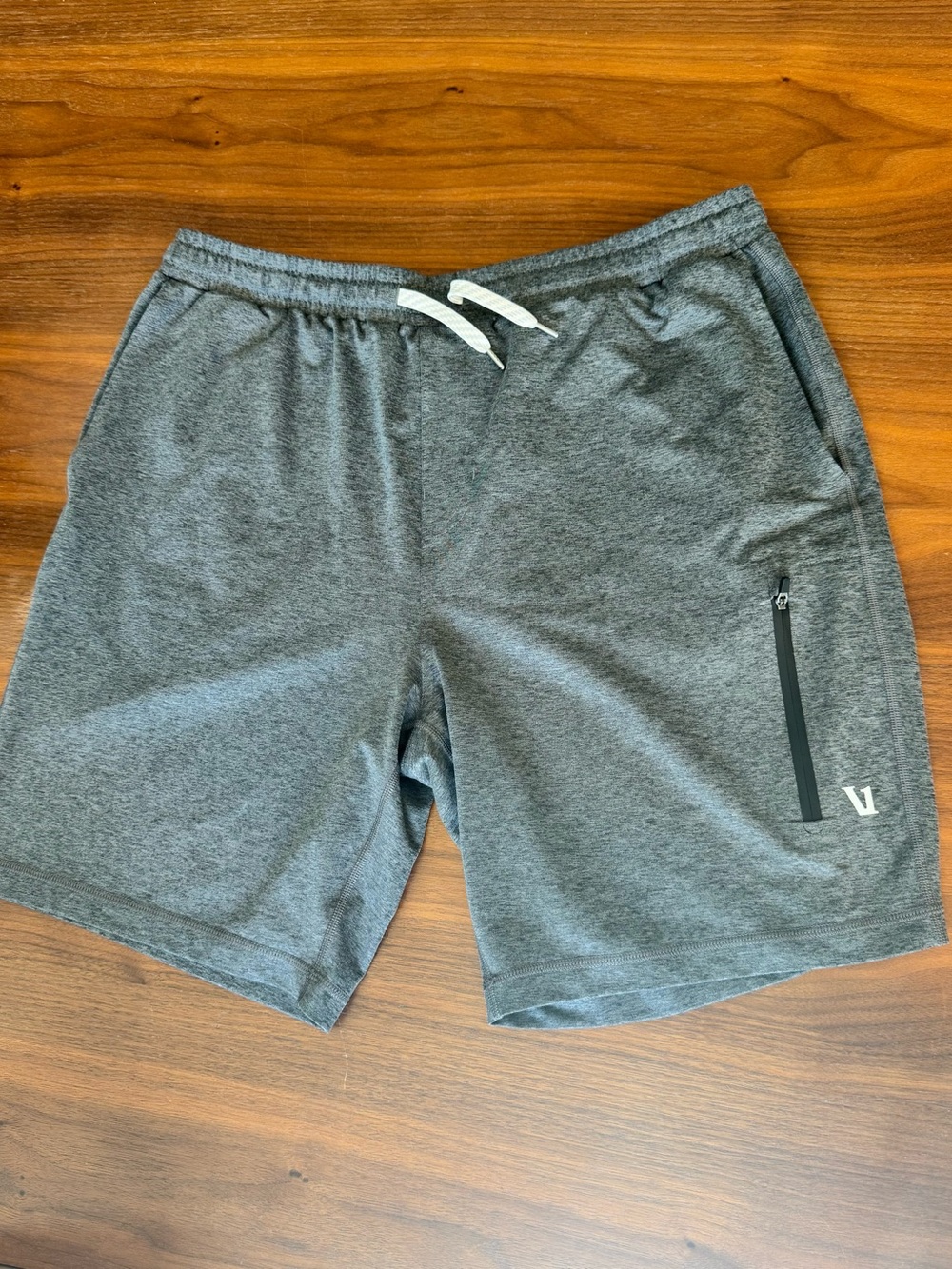 Vuori Men's Charcoal Heather Sunday Performance Shorts - 8” Inseam